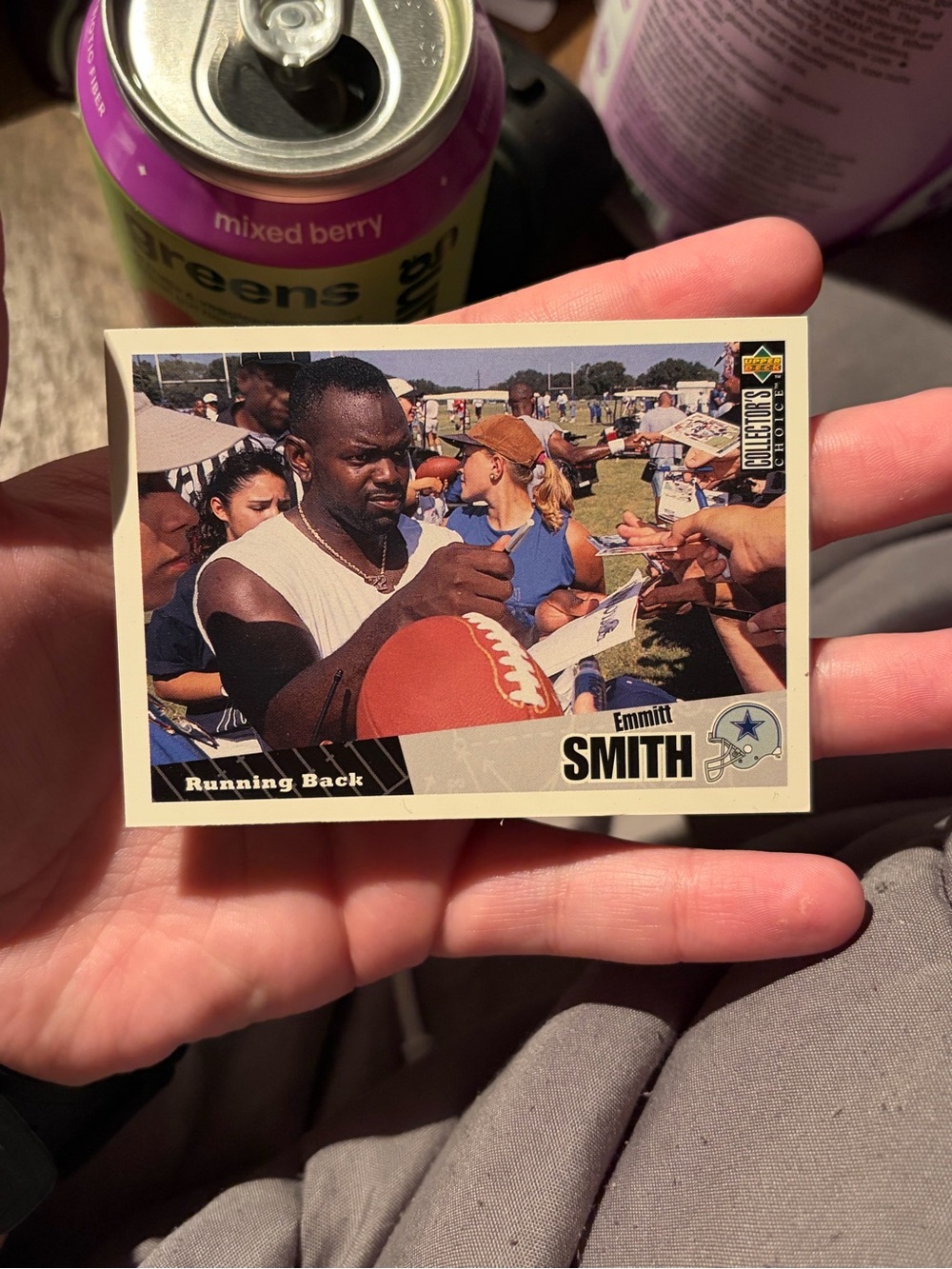 Emmitt Smith Autograph Trading Card - White/Black